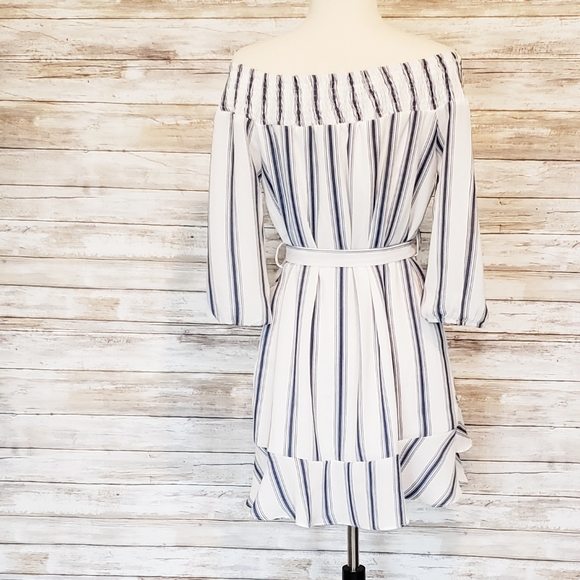 Pookie & Sebastian Off the Shoulder Ruffle Dress M - Picture 2 of 12